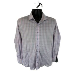 Twillory Performance Dress Shirt Size 15.5 32/33 Tailored For The Hustle Plaid